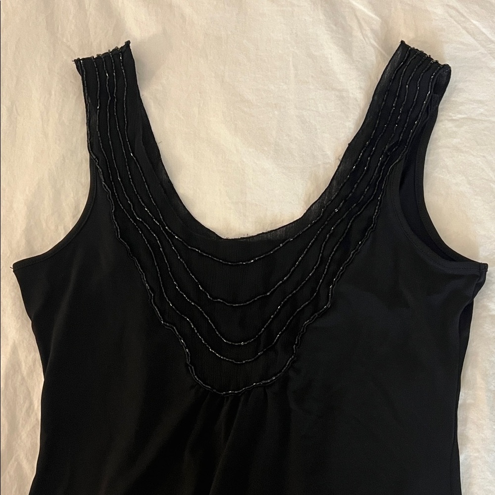 White House Black Market Black Sleeveless Blouse